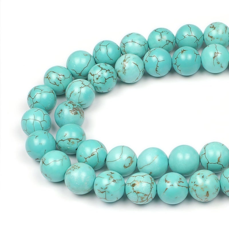 MJDCB Best Sellers Stone Beads Turquoise Round Loose Beads for Jewelry Making DIY Bracelet Necklace (4mm) - Image 1